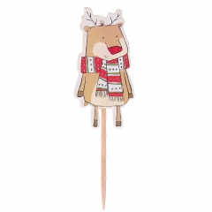 long wooden sticks Cartoon Christmas deer