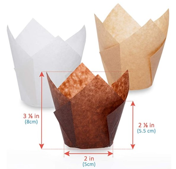 red color 150 mm Middle grease proof paper Muffin Tulip Baking Cups