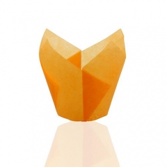 orange color 150 mm Middle grease proof paper Muffin Tulip Baking Cups