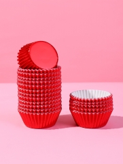 100pcs red color Round Aluminum Foil paper Baking Cups food paper cupcake liner