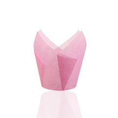 pink color 150 mm Middle grease proof paper Muffin Tulip Baking Cups