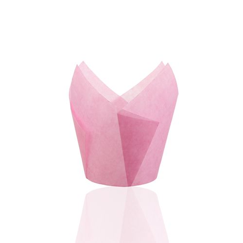 pink color 150 mm Middle grease proof paper Muffin Tulip Baking Cups