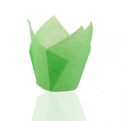 light green color 150 mm Middle grease proof paper Muffin Tulip Baking Cups