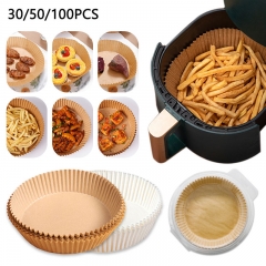 HOT SALE 20*4.5cm Non-stick Air Fryer Disposable Paper Liner, Oil-proof Parchment Paper Liners, Water-proof Baking Paper