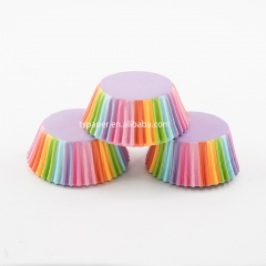 40g3 greaseproof paper Rainbow paper cupcake liners