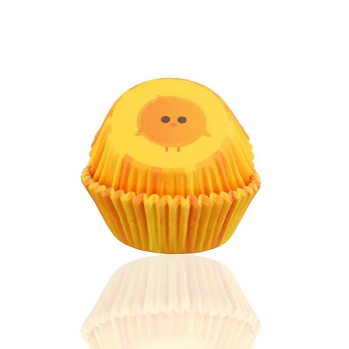 yellow chicken cupcake liners