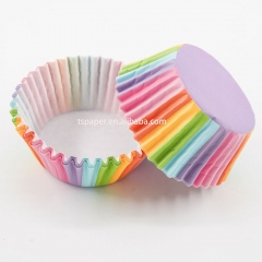 40g3 greaseproof paper Rainbow paper cupcake liners