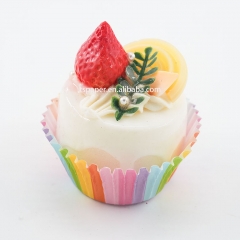 40g3 greaseproof paper Rainbow paper cupcake liners