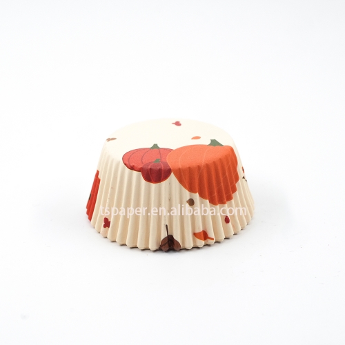 leaf pattern cupcake liners