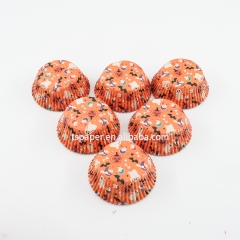 orange color cupcake liner