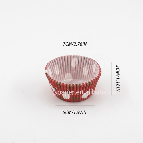 red color cupcake liners