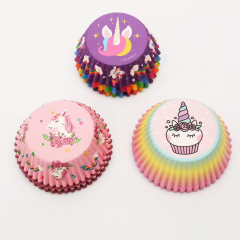 unicorn pattern cupcake liners