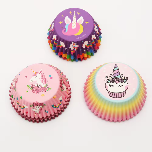 unicorn pattern cupcake liners