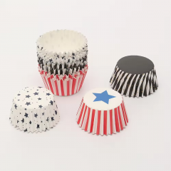 star pattern cupcake liners