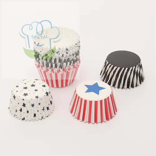 star pattern cupcake liners