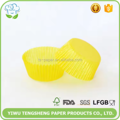 yellow color translucency paper cupcake liners