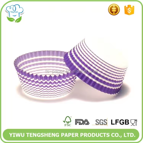 Purple and white color translucency paper cupcake liners