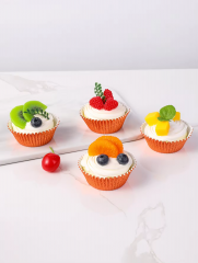 orange color Aluminum foil paper cupcake liners