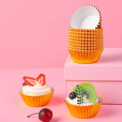 new color Orange Aluminum Foil paper Baking Cups cupcake cupcake liner