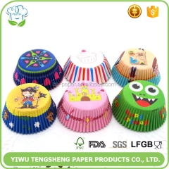 Animation style cupcake liners