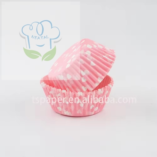 white heart cupcake liners