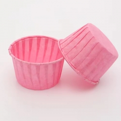 pink color roll mouth cupcake cups