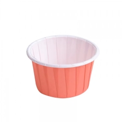 red color roll mouth coated paper cupcake cups