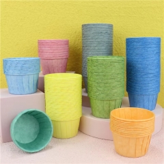 solid color roll mouth cupcake cups