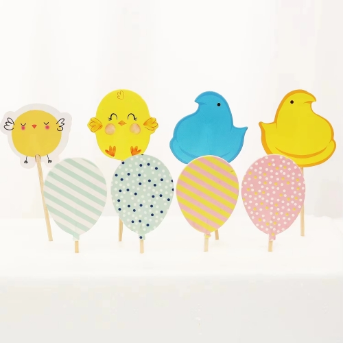 chicken pattern Cake Topper