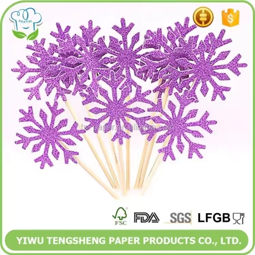 Purple snowflake Cake Topper