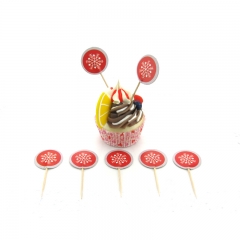 Red color cupcake toppers