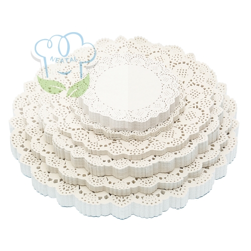 7 inch Round shaped Flower backing paper doillies