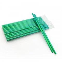 6*197mm green color paper straw