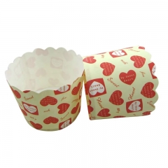 50*45mm Heart pattern muffin cups