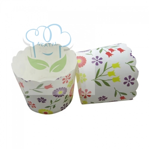 50*45mm Flower pattern muffin cups