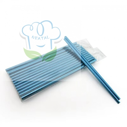 6*197mm blue color paper straw