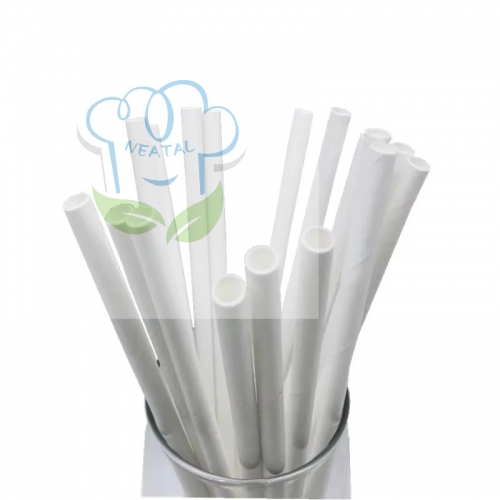 6*197mm white color paper straw