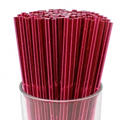 6*197mm red color paper straw