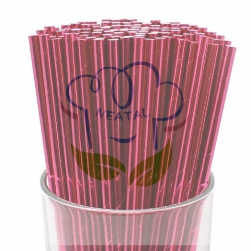 6*197mm red color paper straw