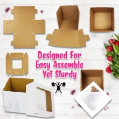 Disposable cake boxes that can be assembled