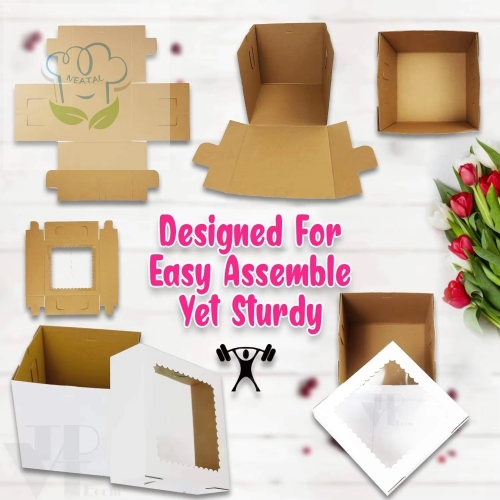 Disposable cake boxes that can be assembled