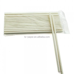 6*197mm white stripe color paper straw