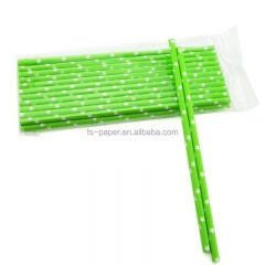 6*197mm green color paper straw