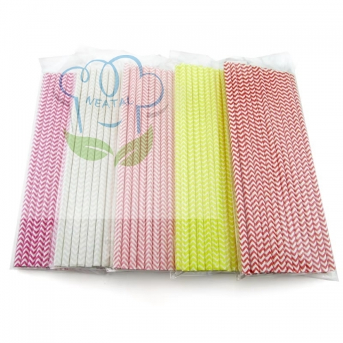 6*197mm colorful paper straw