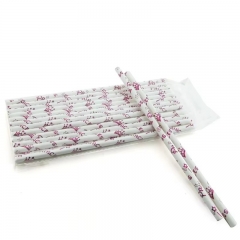 6*197mm white paper straw