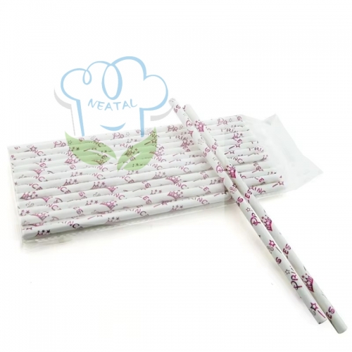 6*197mm white paper straw