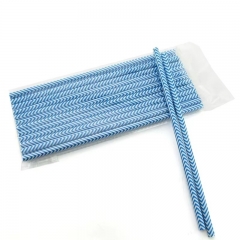 6*197mm blue paper straw