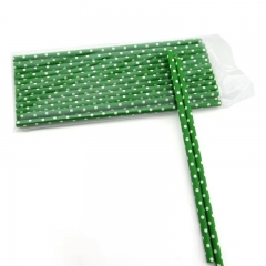 6*197mm green color paper straw