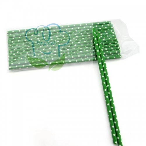 6*197mm green color paper straw