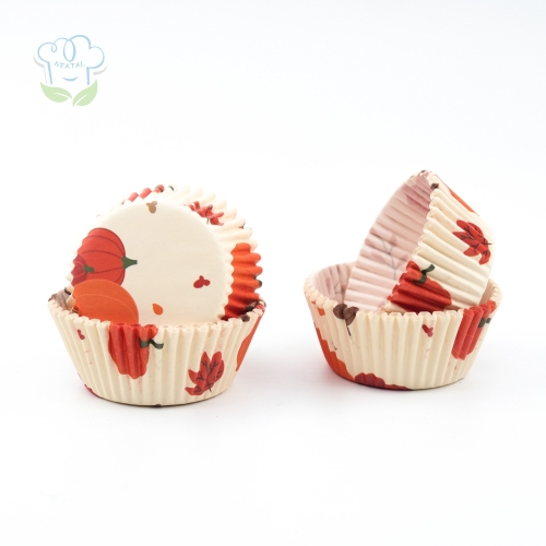 Pumpkin pattern cupcake liners